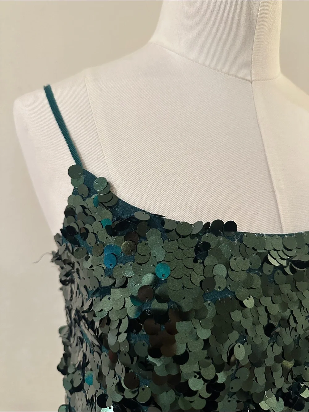J. Crew Emerald Green Sequin Spaghetti Strap Camisole